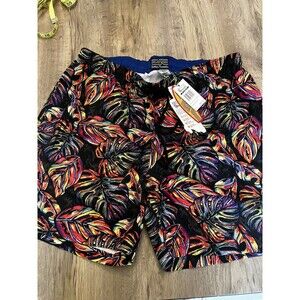 Broken Threads New Men's Board Shorts Size XL Psychedelic Leaves